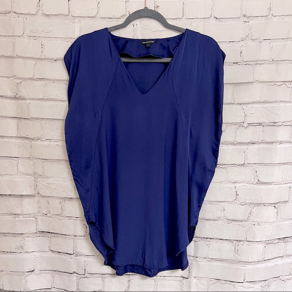 Warehouse S silk tunic top
